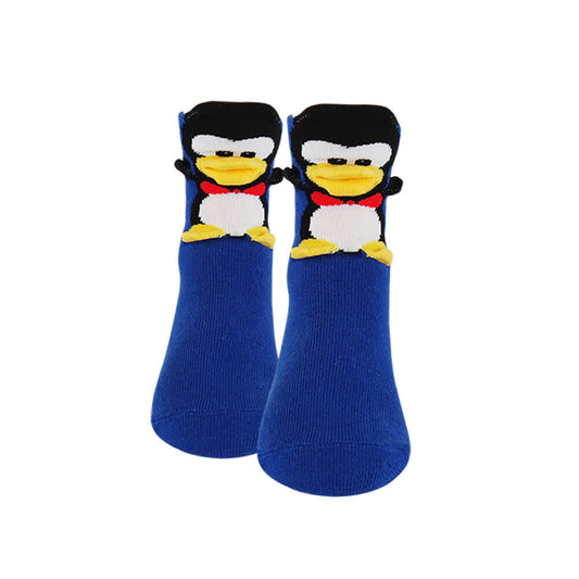 sockmate silly Penguin socks for boys, blue color toddler socks animal printed, birthday gifts