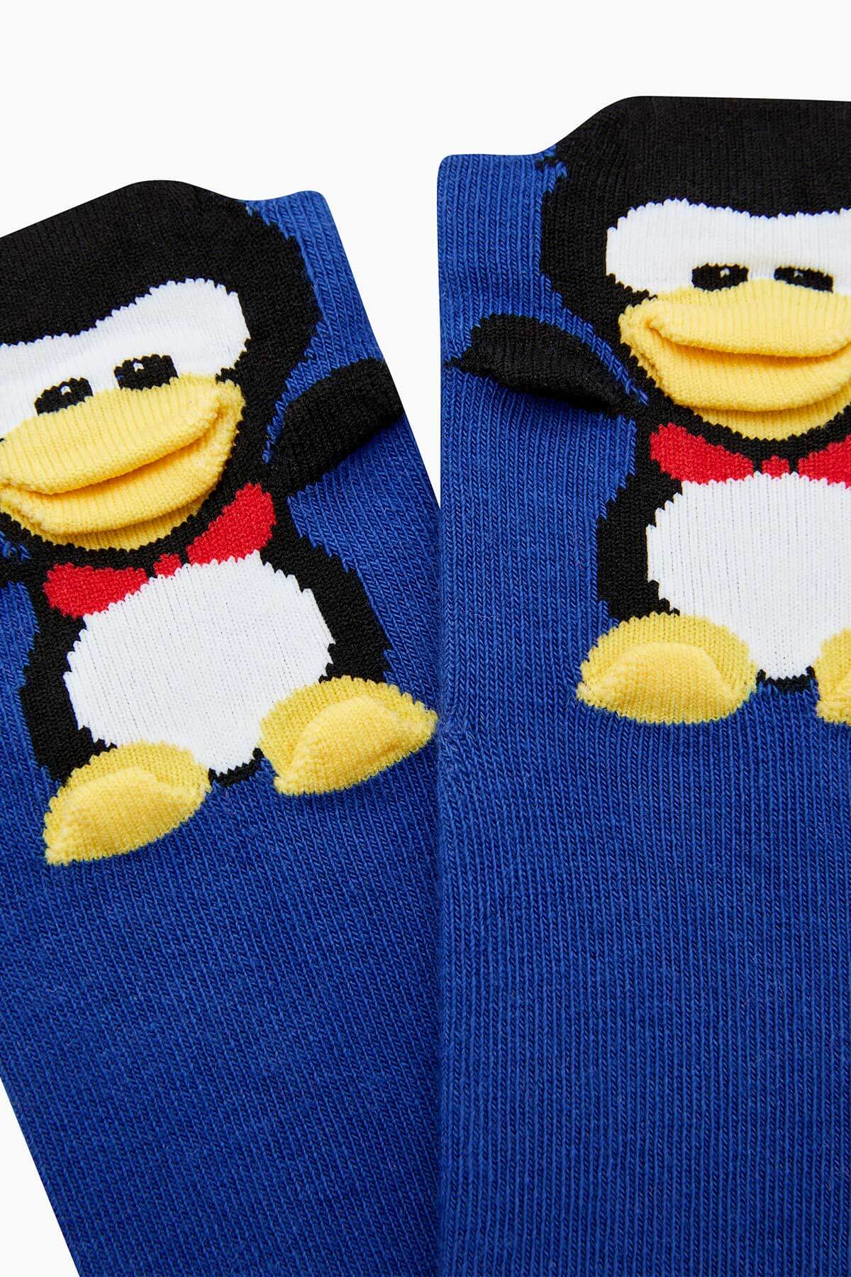 Kid's 3D Penguin Design Socks - Animal Socks / Blue