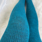 Women's Plus Size Turquoise Over Knee Socks - Sockmate