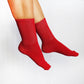 Women's Christmas Red Cotton Socks