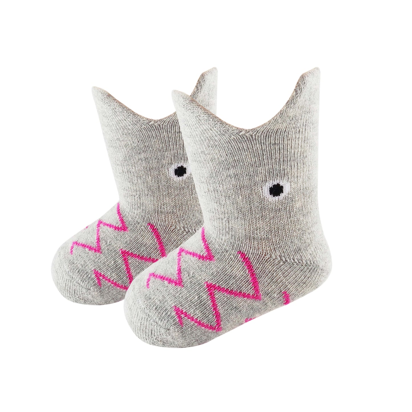 gray color 3d fish socks for newborn